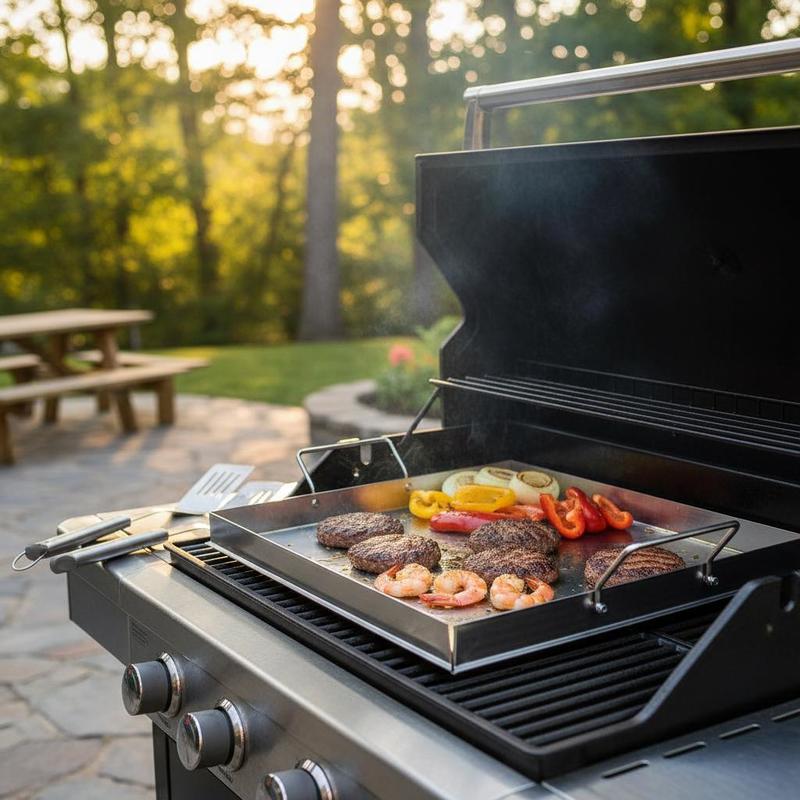 Camping Cooking Handle - 범용 플랫탑 그리들 18x16인치 캠핑, 테일게이팅