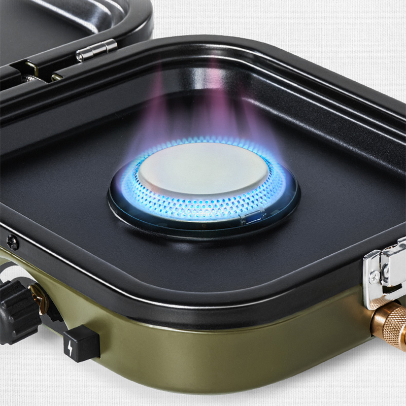 Camping Double Cooking Stove - 접이식 이중 화구 가스 스토브 2300W