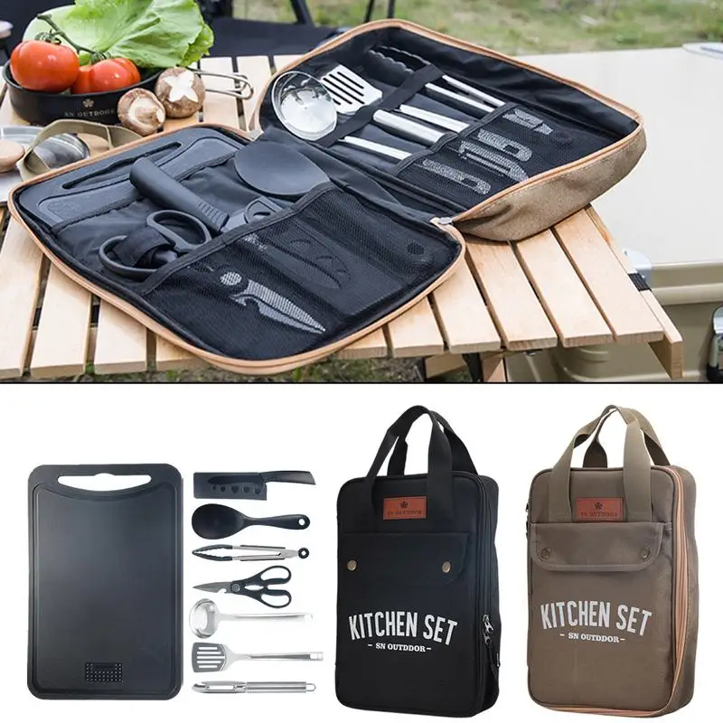Camping Cooking Knife Set - 8종 캠핑 주방용품 세트 휴대용 야외
