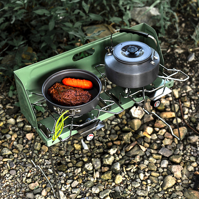 Camping Double Cooking Stove - 휴대용 가스레인지 야외용 분리형 가스레인지 차