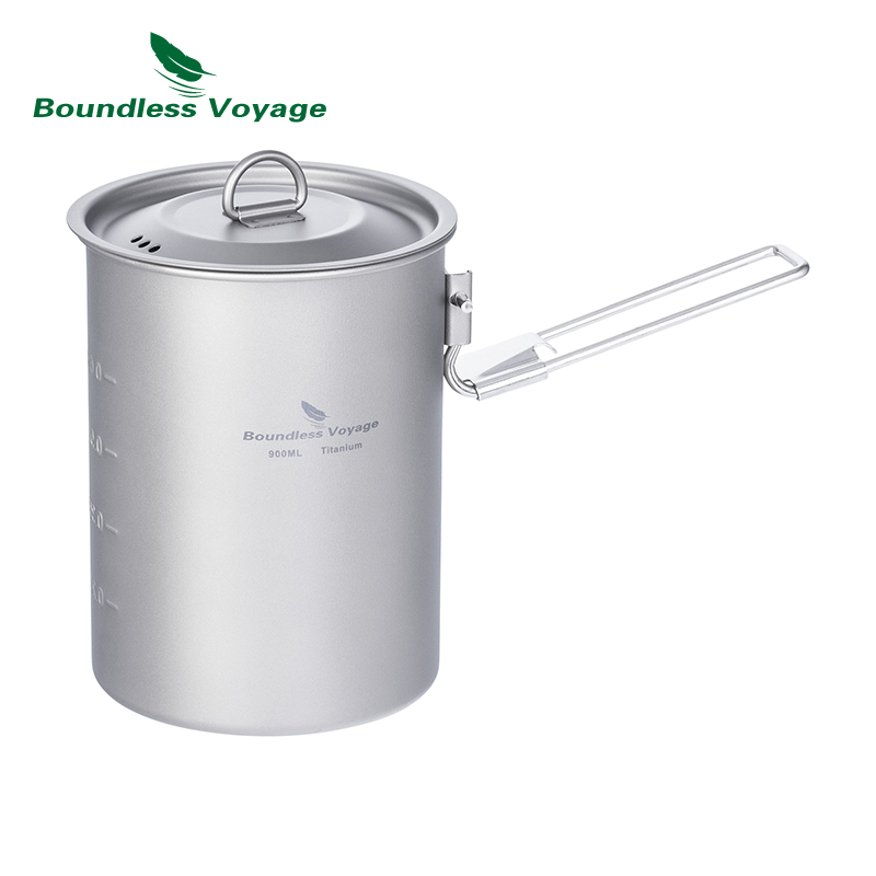 Camping Cooking Handle - 무한 항해 900ml 티타늄 냄비 컵