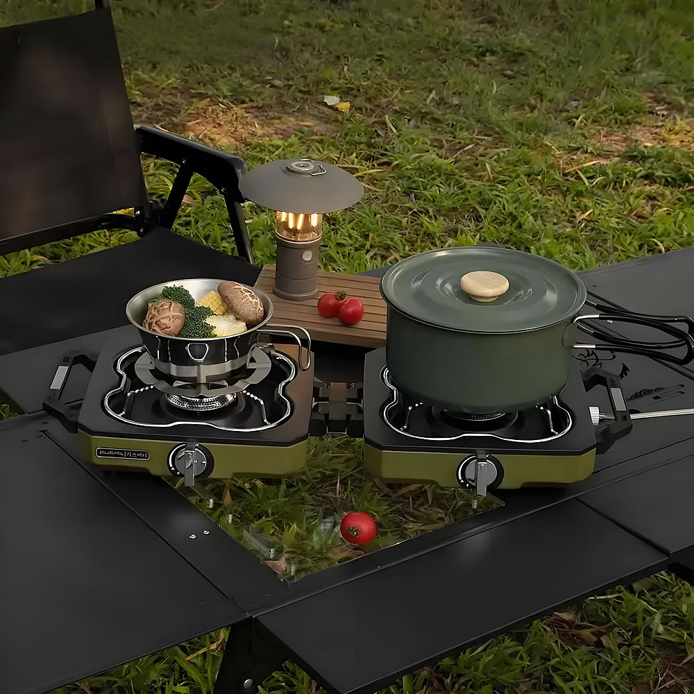 Camping Double Cooking Stove - 캠핑 스토브 더블 버너 휴대용 고화력