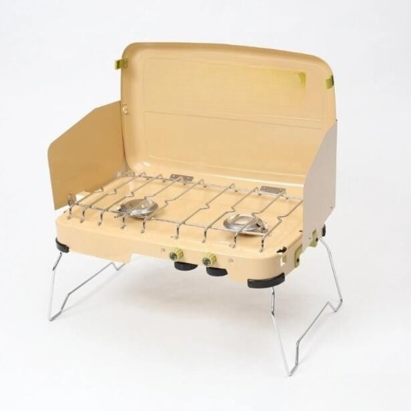 Camping Double Cooking Stove - 캠핑용 더블 헤드 방풍 휴대용 카세트