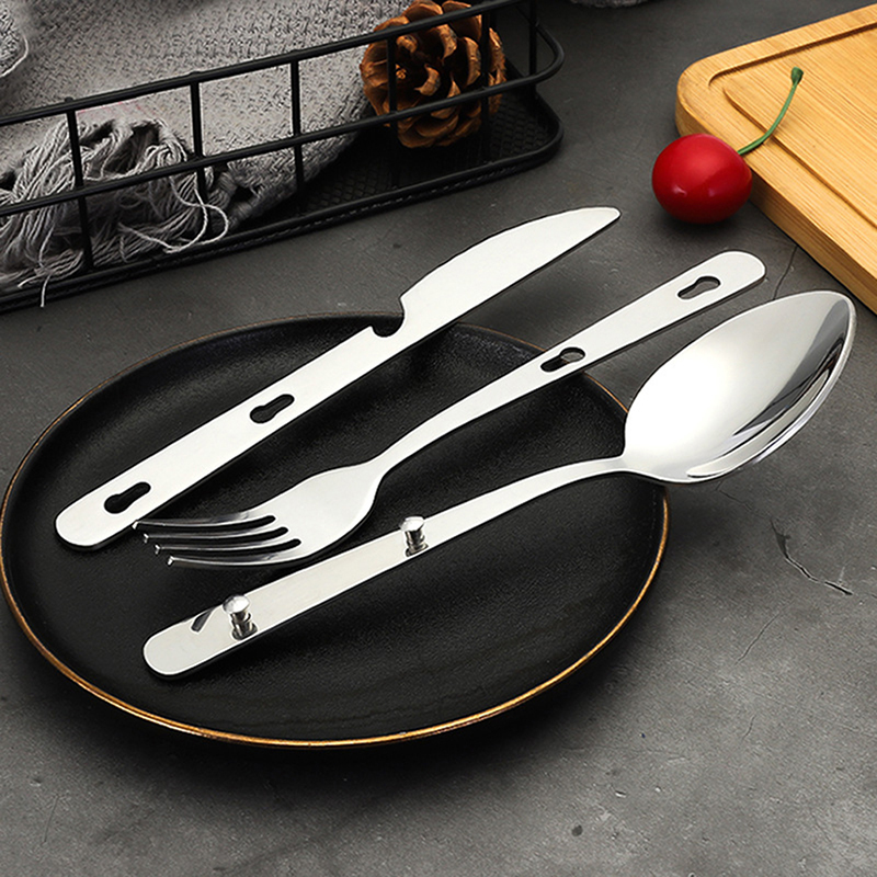 3개/세트 야외 휴대용 스테인레스 스틸 식기류 나이프  - Camping Cooking Knife Set 리뷰 및 가격