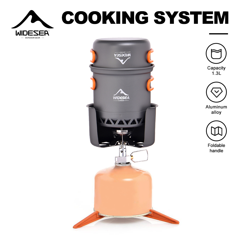 와이드시 휴대용 캠핑 스토브 세트 알루미늄 1.3L 냄 - Camping Cooking One Pot 리뷰 및 가격