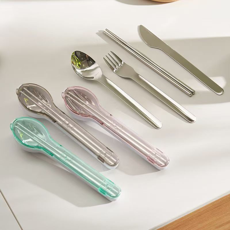 휴대용 수저 세트 보관함 포함 캠핑 여행 야외 식기 스 - Camping Cooking Utensils 리뷰 및 가격