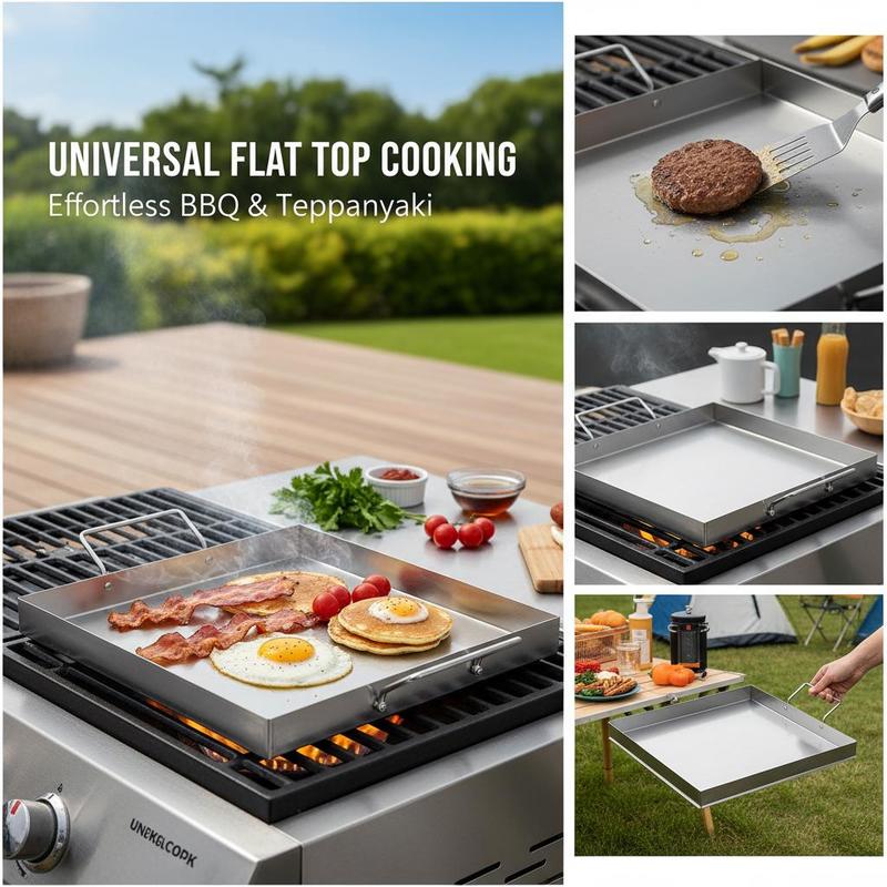 범용 플랫탑 그리들 18x16인치 캠핑, 테일게이팅 파 - Camping Cooking Handle 리뷰 및 가격