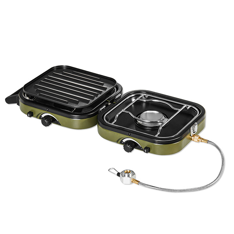 접이식 이중 화구 가스 스토브 2300W 휴대용 야외  - Camping Double Cooking Stove 리뷰 및 가격