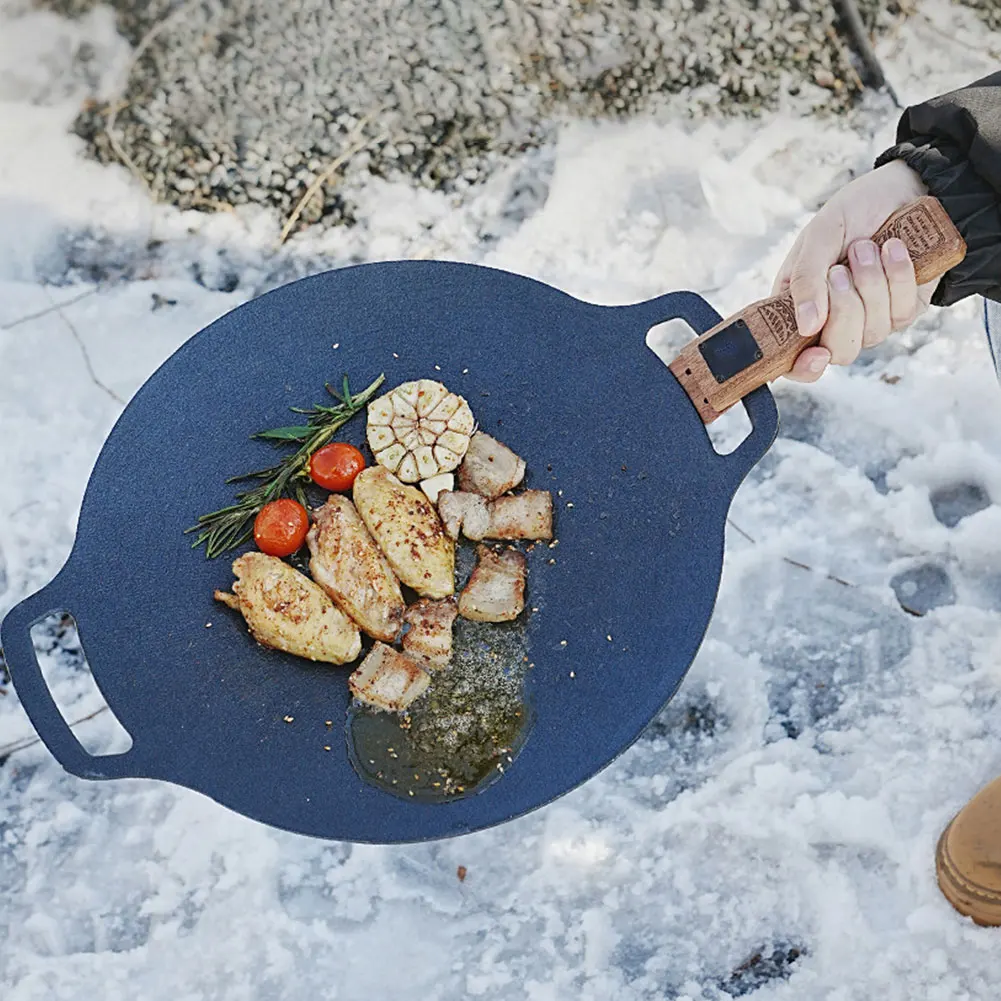 야외용 천연 나무 그릴 팬 손잡이 분리형 내열 방지 화 - Camping Cooking Handle 리뷰 및 가격