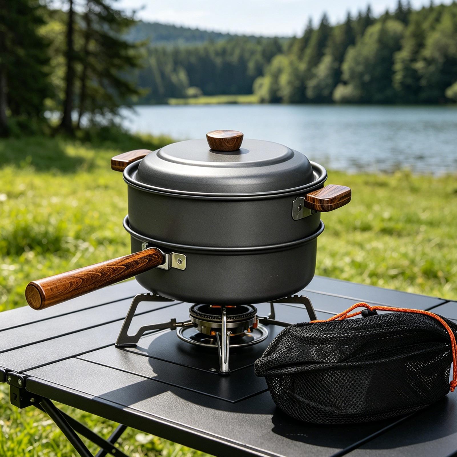 캠핑 팬 휴대용 대형 경량 이중층 스티머 캠핑 요리 팬 - Camping Double Cooking Stove 리뷰 및 가격