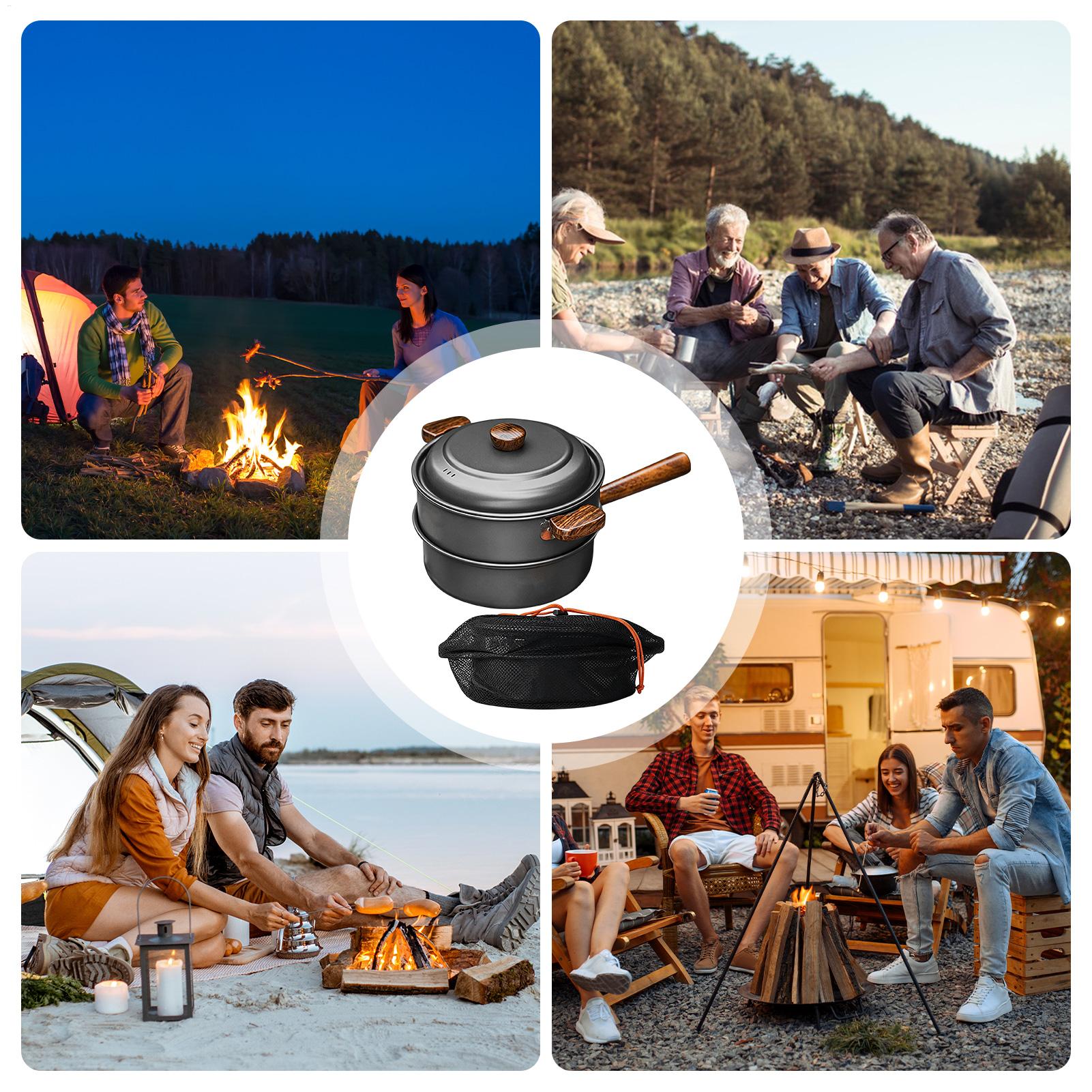 캠핑 팬 휴대용 대형 경량 이중층 스티머 캠핑 요리 팬 - Camping Double Cooking Stove 리뷰 및 가격