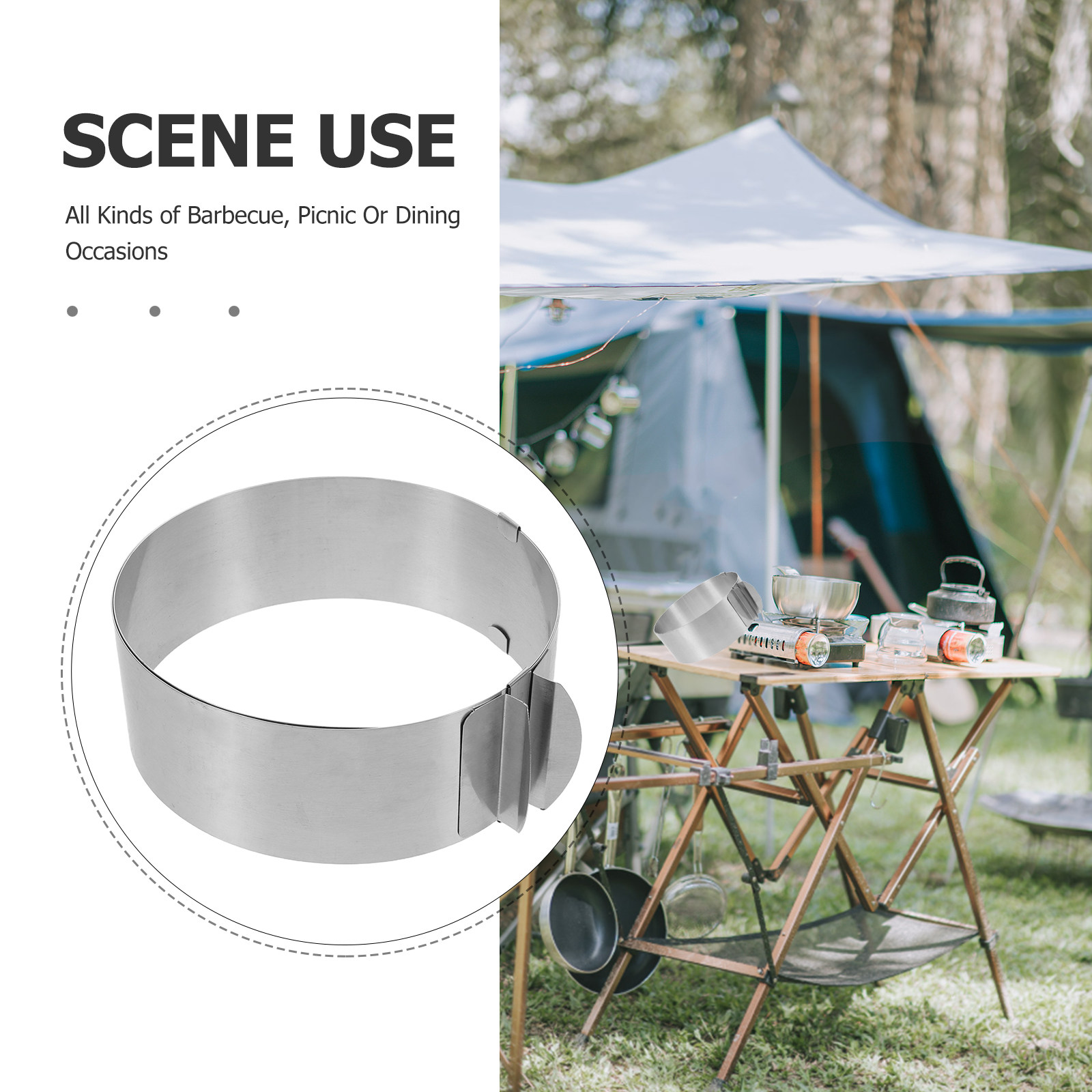조정 가능한 캠핑 스토브 윈드스크린 스테인레스 스틸 1 - Camping Cooking Wind Blocker 리뷰 및 가격