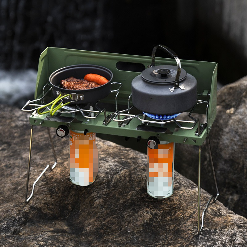 휴대용 가스레인지 야외용 분리형 가스레인지 차 끓이기  - Camping Double Cooking Stove 리뷰 및 가격