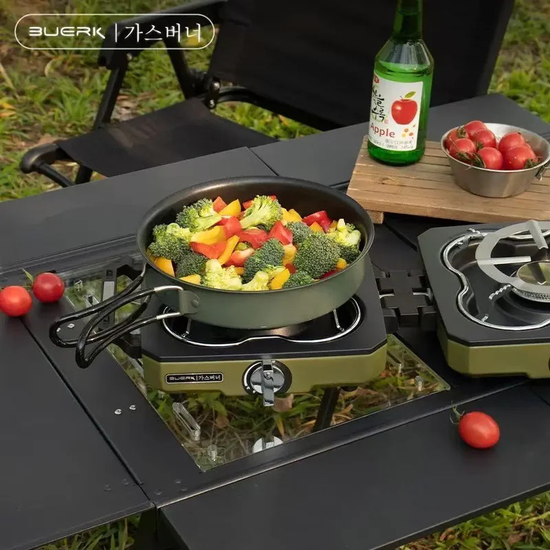 BUERK 캠핑 스토브 더블 버너 휴대용 고화력 접이식 - Camping Double Cooking Stove 리뷰 및 가격