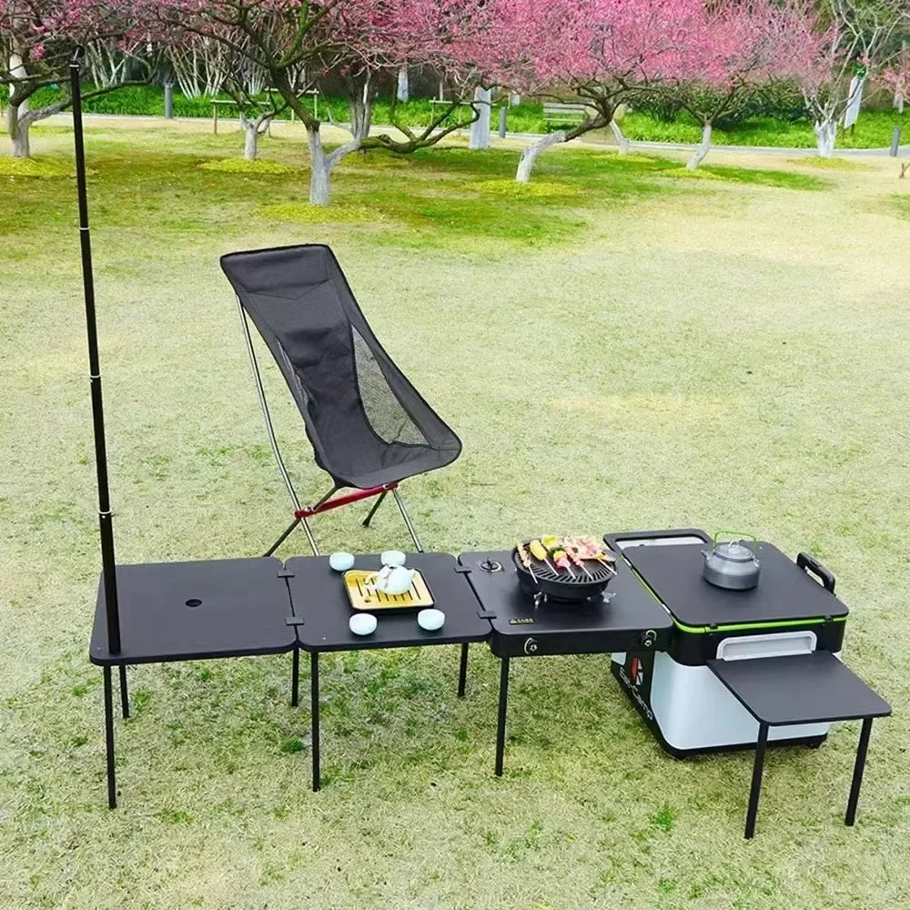 JWQ-007 고품질 야외 휴대용 캠핑 키친 박스 접이 - Quality Camping Cooking Set 리뷰 및 가격