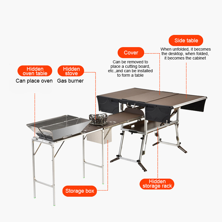 휴대용 캠핑 주방 세트 고품질 접이식 야외 캠핑 조리  - Quality Camping Cooking Set 리뷰 및 가격