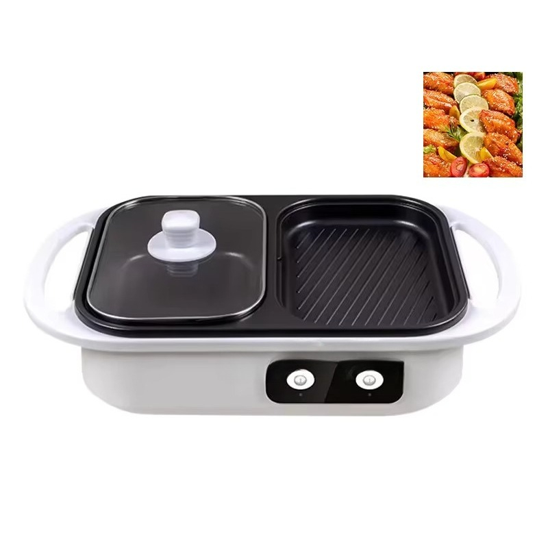 논스틱 바베큐 핫팟 다기능 2-in-1 전기 쿠킹팟 휴 - Camping Cooking One Pot 리뷰 및 가격