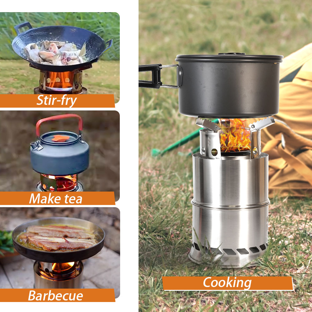 야외 캠핑 휴대용 나무 난로 스테인리스 스틸 이중층 열 - Camping Double Cooking Stove 리뷰 및 가격