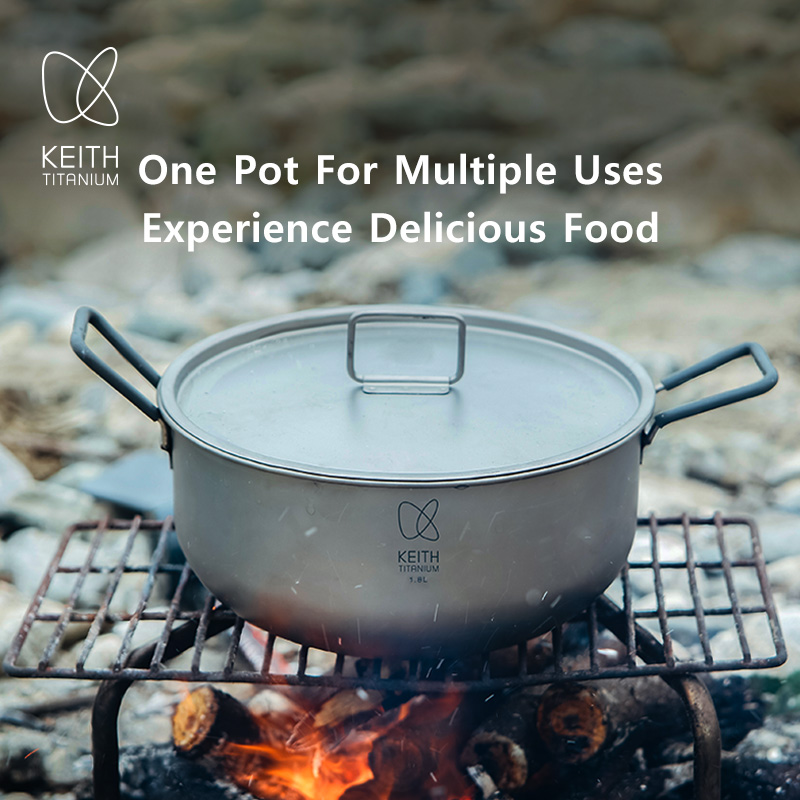 KEITH 1.8L 순수 티타늄 요리 냄비 휴대용 캠핑 - Camping Cooking Handle 리뷰 및 가격