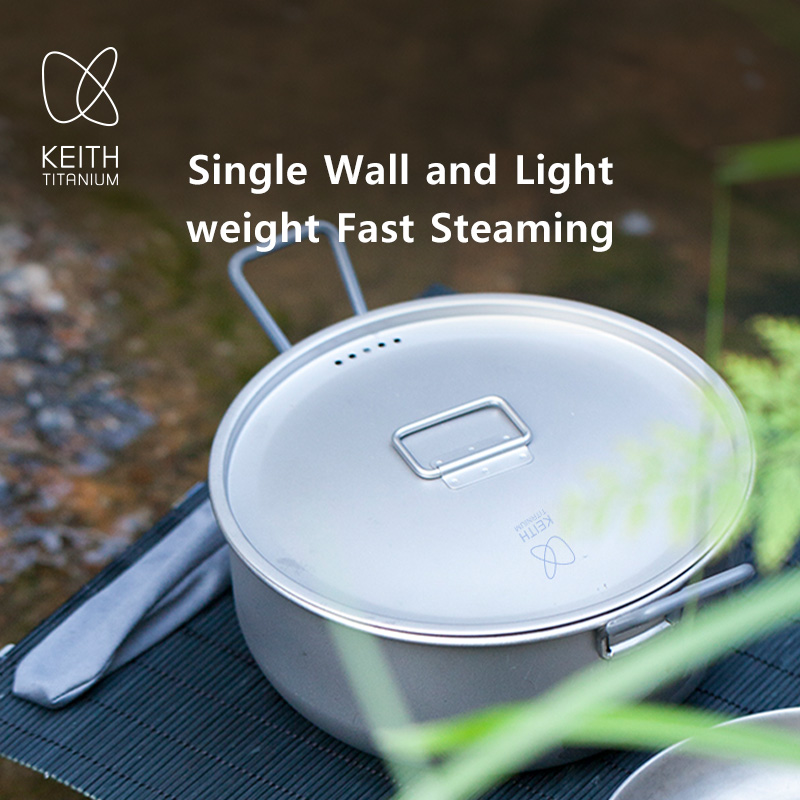 KEITH 1.8L 순수 티타늄 요리 냄비 휴대용 캠핑 - Camping Cooking Handle 리뷰 및 가격
