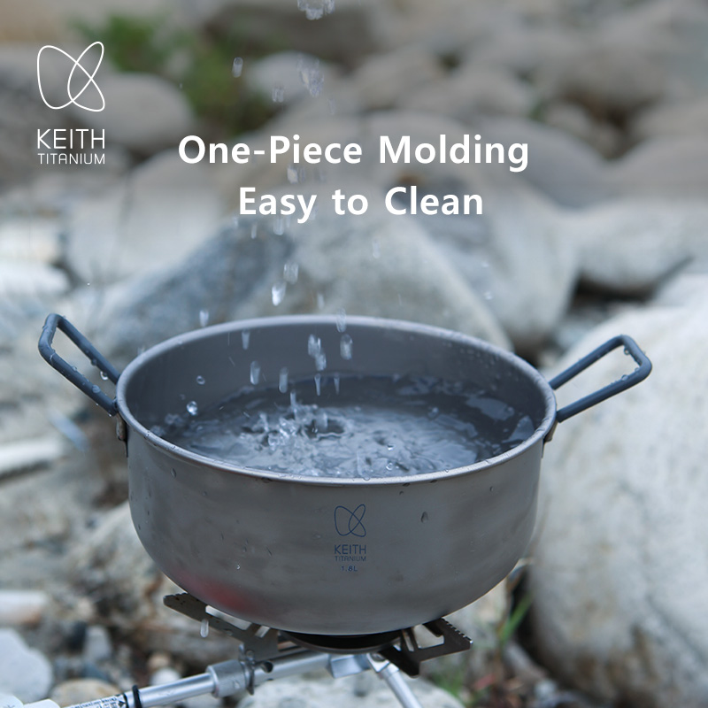 KEITH 1.8L 순수 티타늄 요리 냄비 휴대용 캠핑 - Camping Cooking Handle 리뷰 및 가격